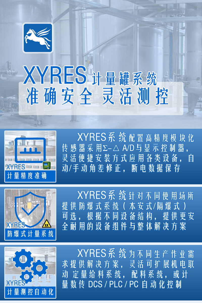 XYRES電子稱(chēng)重式計(jì)量罐系統(tǒng) 特點(diǎn)